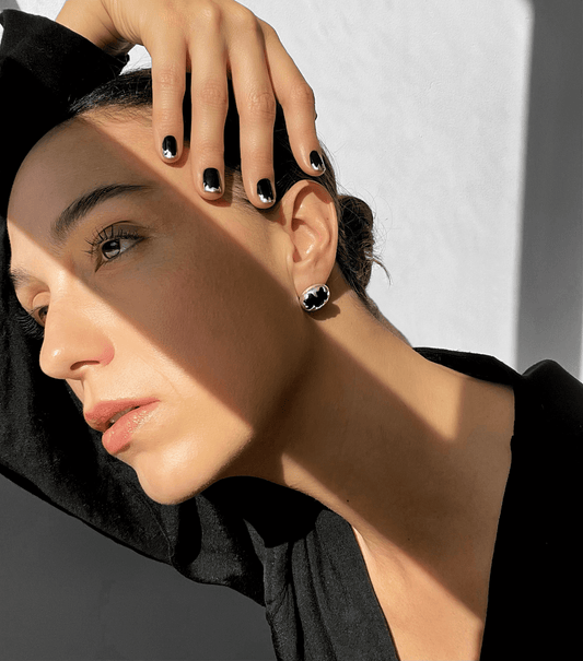 Lava Black Onyx Earrings (Pair)