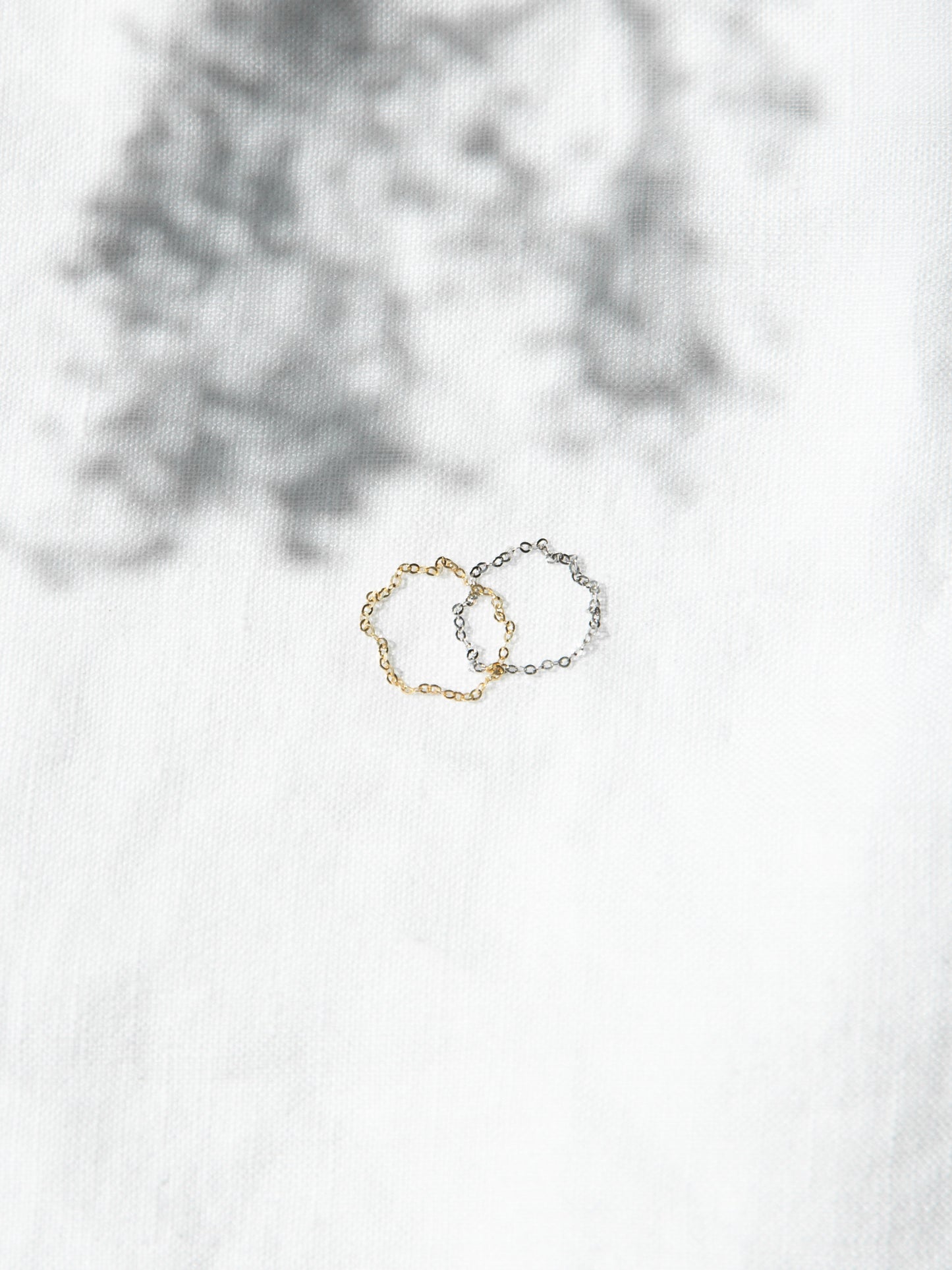 Doublemoss Jewelry 14k Gold Dainty Chain Ring