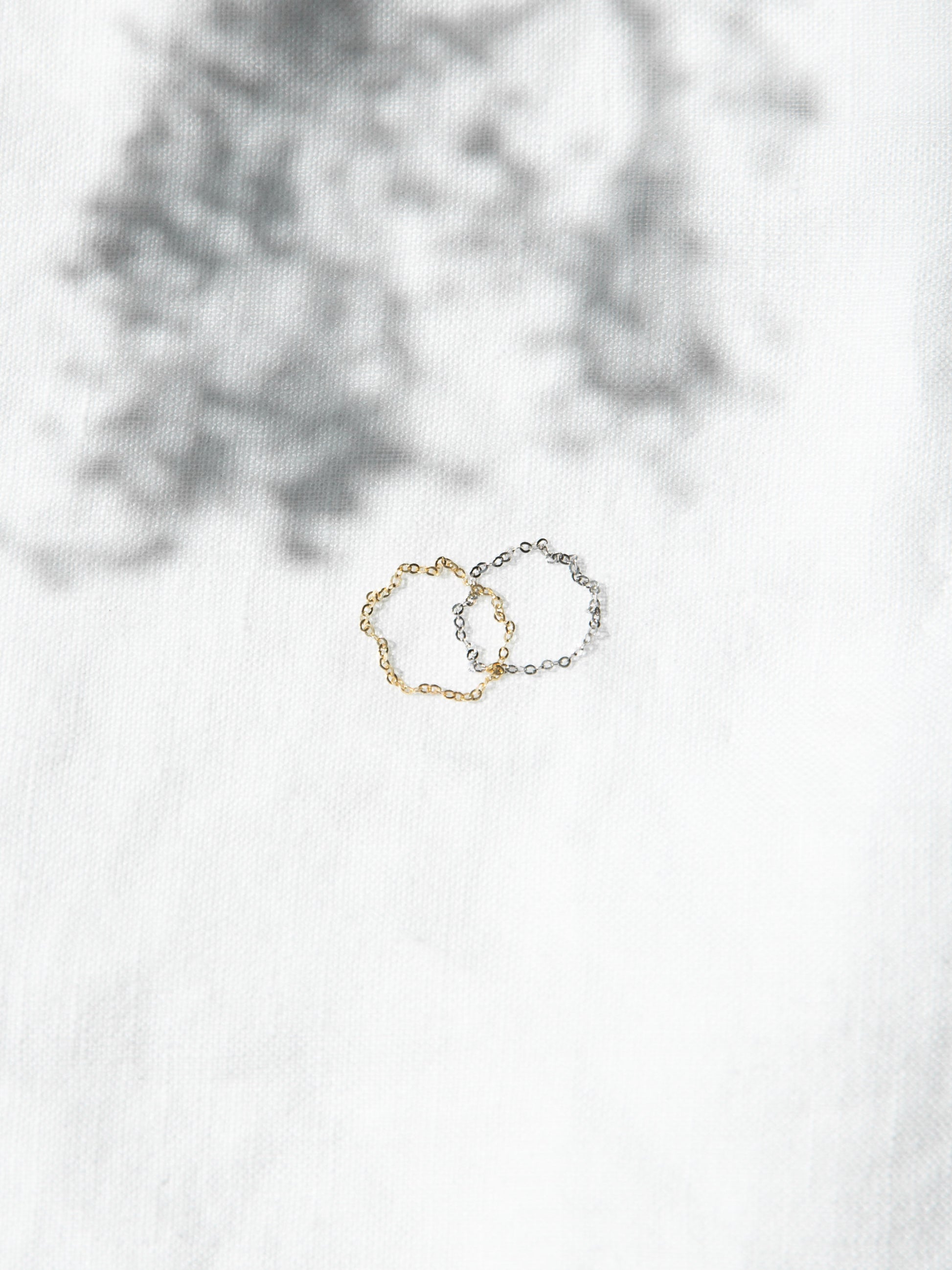 Doublemoss Jewelry 14k Gold Dainty Chain Ring