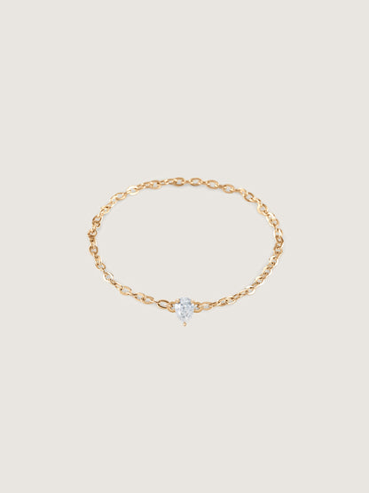 Clair De Lune Pear Diamond Ring
