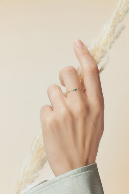Clair De Lune Emerald Ring