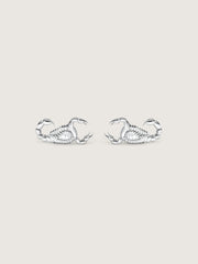 Doublemoss Skorppio 14k Gold & Pear Diamond Earrings. Passion and power these scorpion earrings will make a bold statement wherever they go.