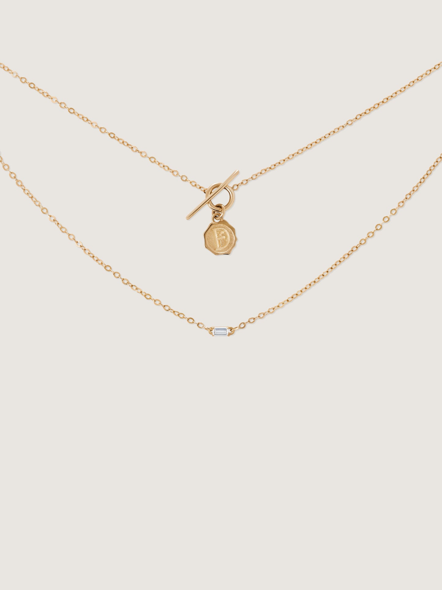 Clair De Lune Baguette Diamond Necklace