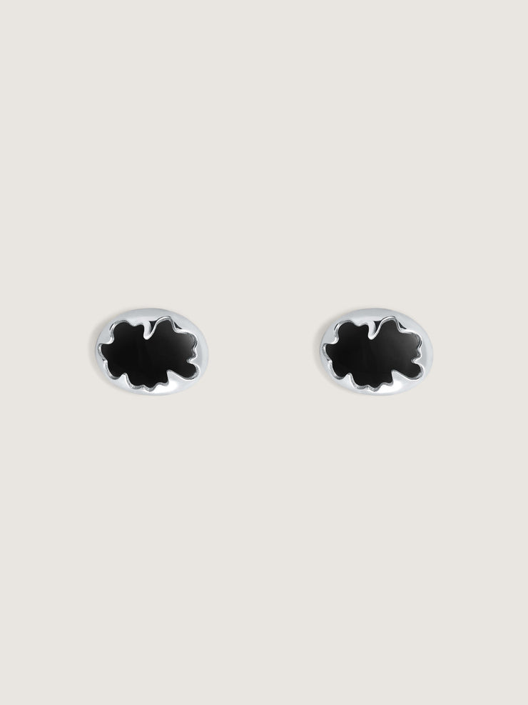Lava Black Onyx Earrings (Pair)