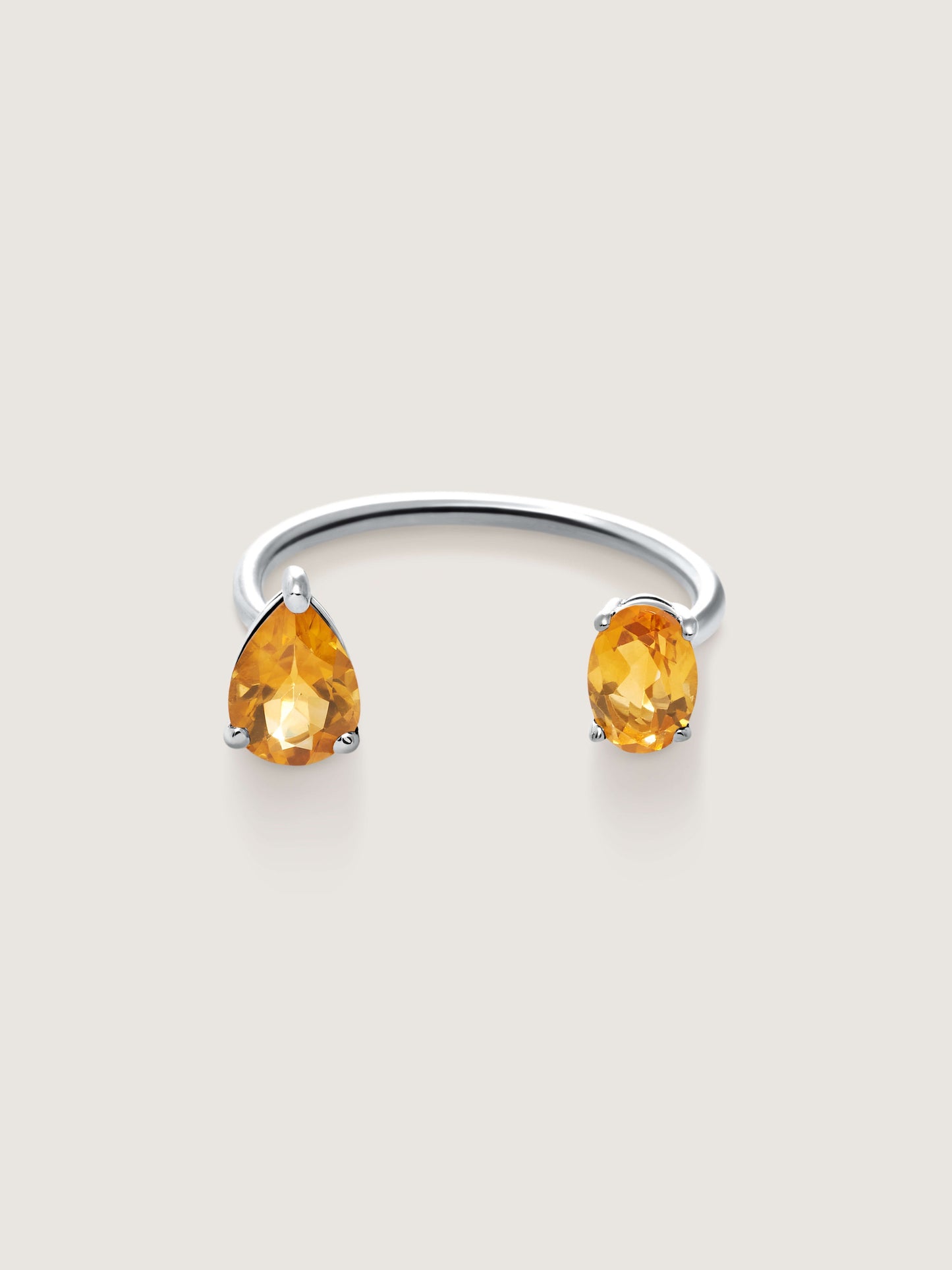 Le Bonbon Two Stone Citrine Ring