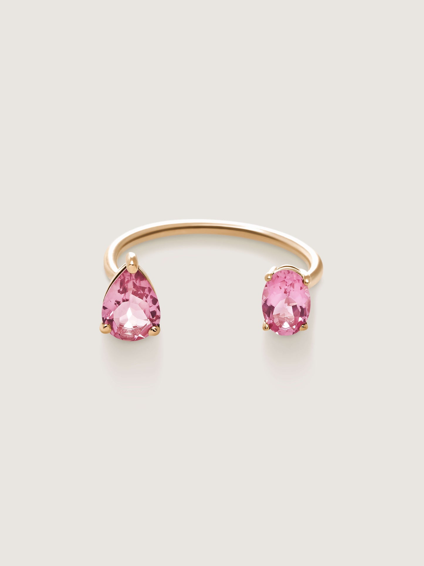 Le Bonbon Two Stone Pink Tourmaline Ring