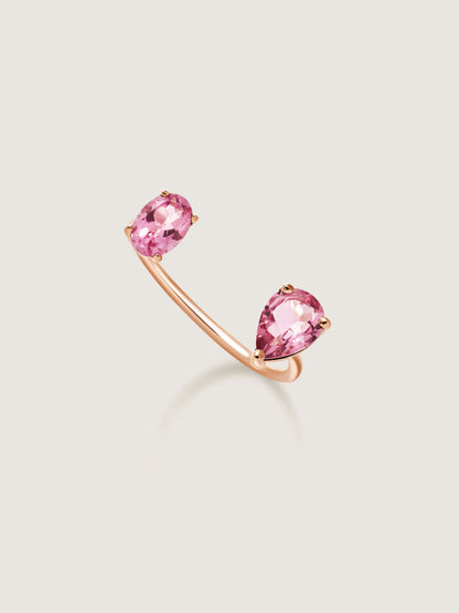 Le Bonbon Two Stone Pink Tourmaline Ring