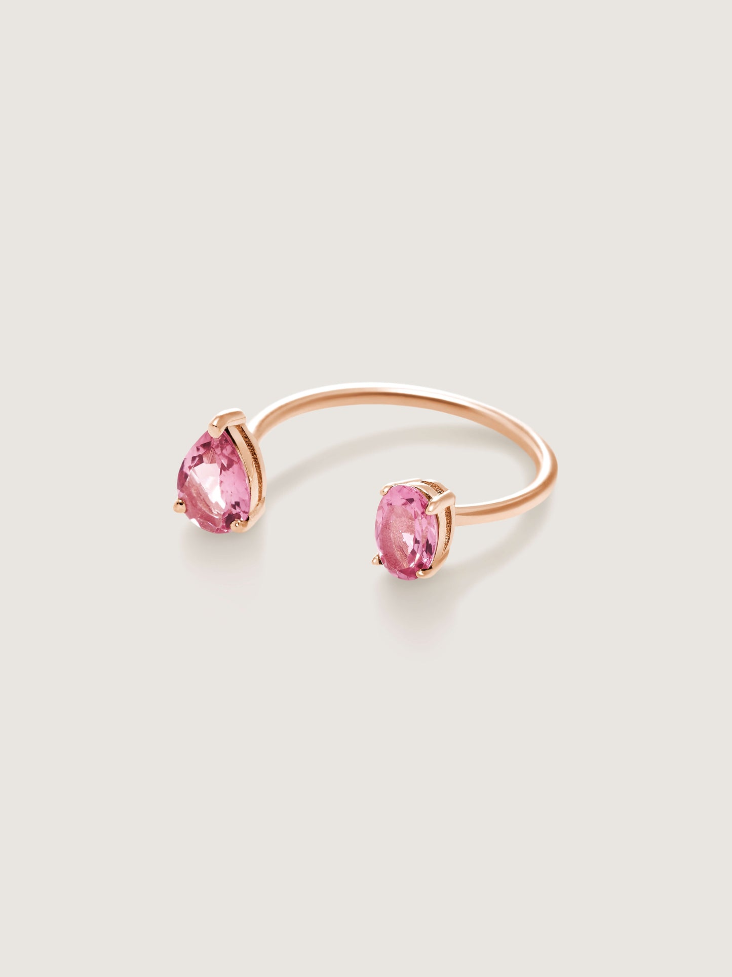 Le Bonbon Two Stone Pink Tourmaline Ring