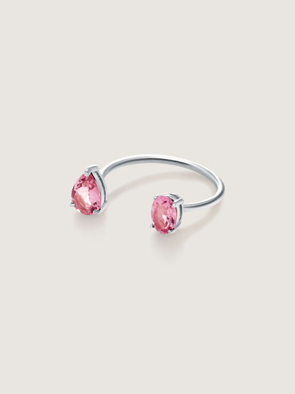 Le Bonbon Two Stone Pink Tourmaline Ring