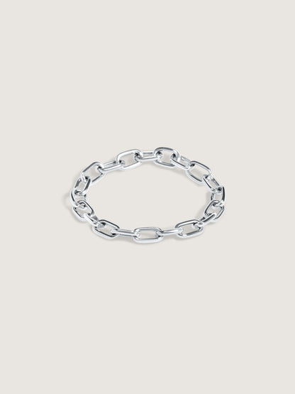 Doublemoss Catena Chain Ring seen here in 14k White Gold