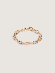 Doublemoss Catena Chain Ring seen here in 14k Yellow Gold