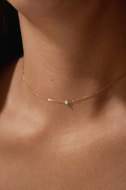 Clair De Lune Pear Diamond Necklace