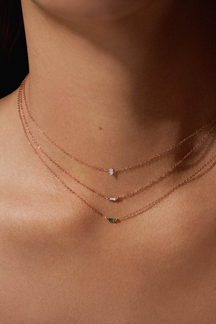 Clair De Lune Emerald Necklace