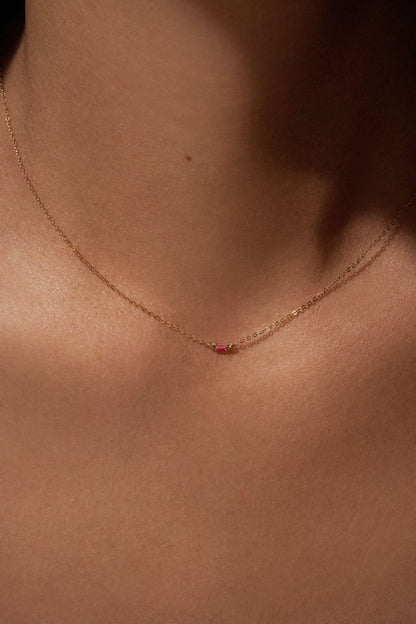 Clair De Lune Ruby Necklace