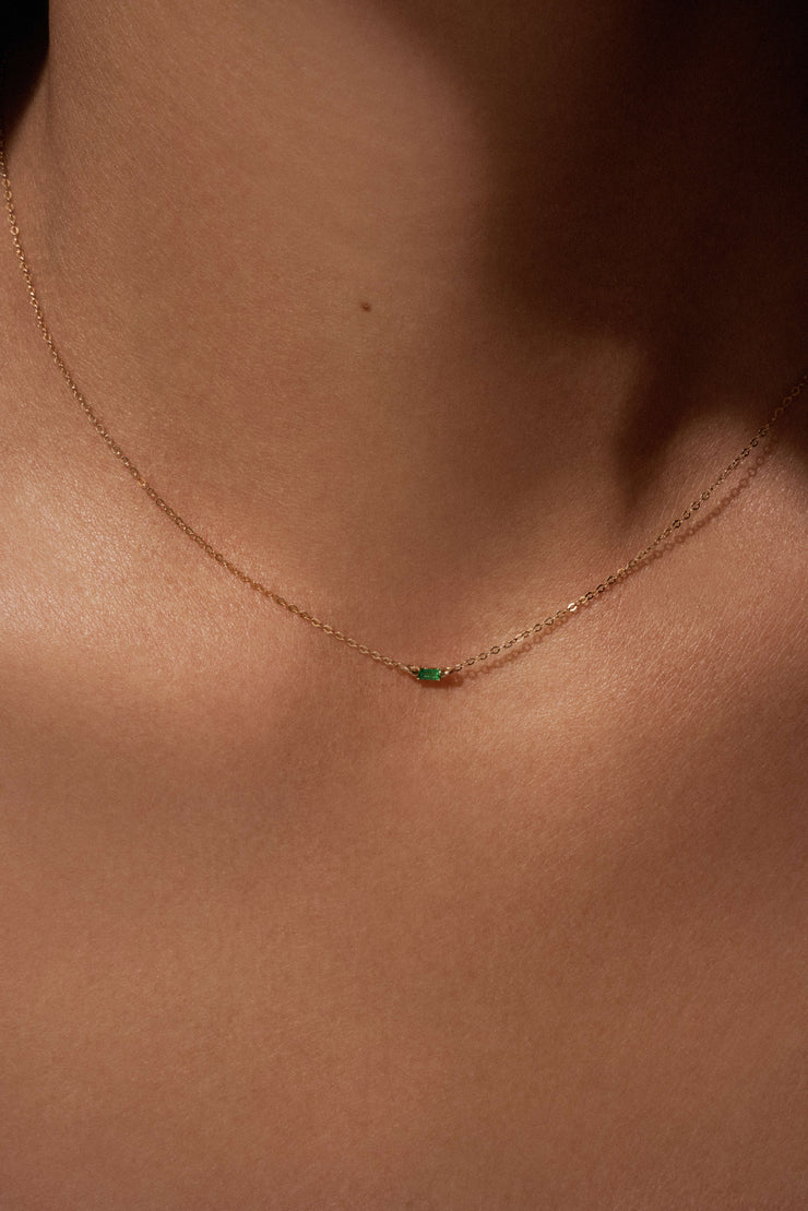 Clair De Lune Emerald Necklace