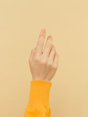 Doublemoss Jewelry Femme Ring 14k Gold Triangle Shaped Ring designed to symbolize woman empowerment