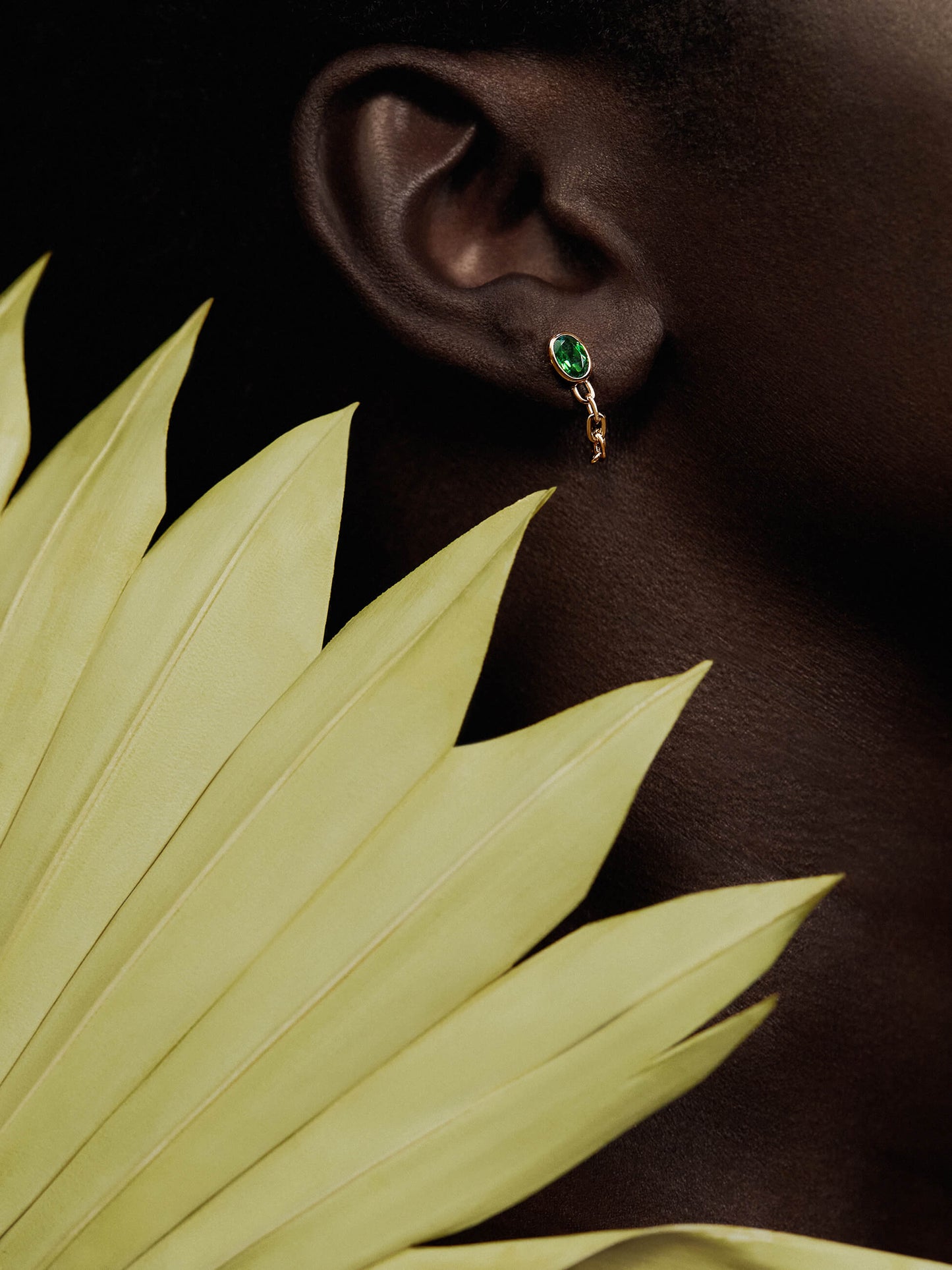 Catena Earring Chrome Diopside (Single)