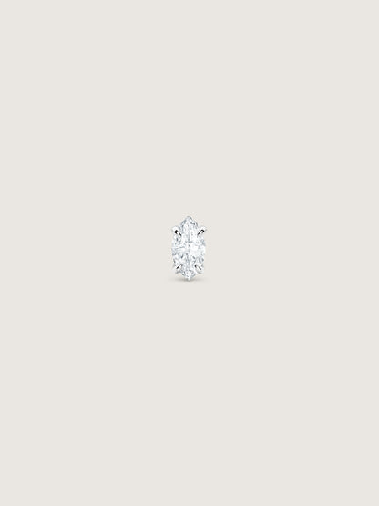 Doublemoss Carbon 18k Gold Diamond Stud Marquise Earring