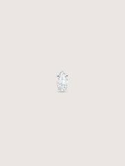 Doublemoss Carbon 18k Gold Diamond Stud Marquise Earring